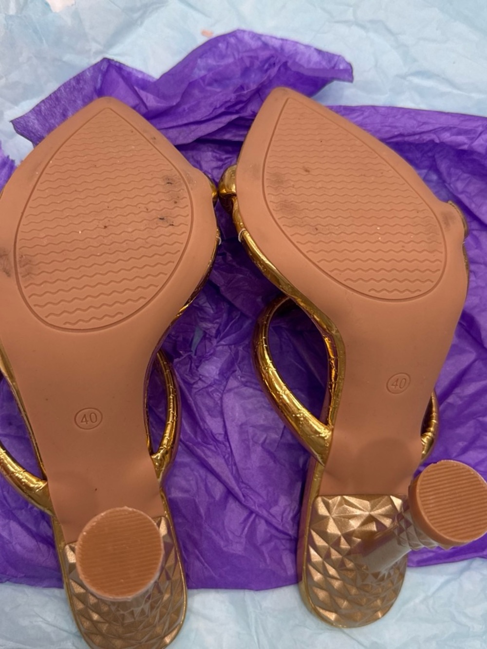 Gold Strappy Women's Dress Sandals